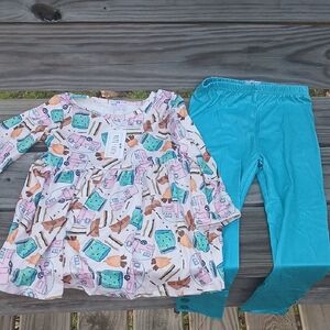 Simply Smores Pant Set with Playful Print and Cozy Fit